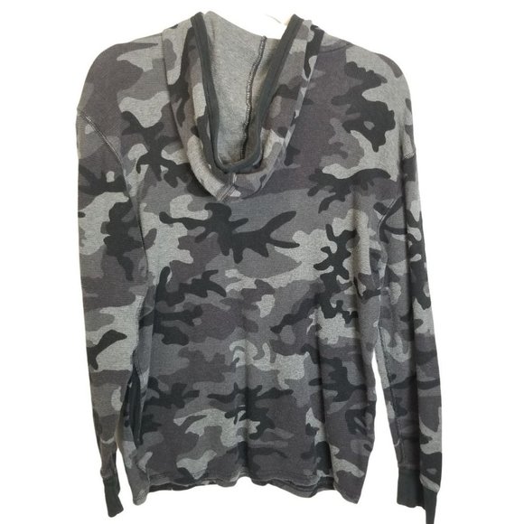 Polo Ralph Lauren Mens M Gray Camo Long Sleeve 1/4 - Picture 8 of 8